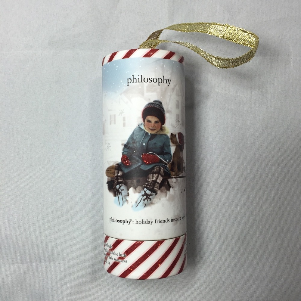 Philosophy Peppermint Bark 3-in-1 Shower Gel Ornament 2oz Holiday Friends